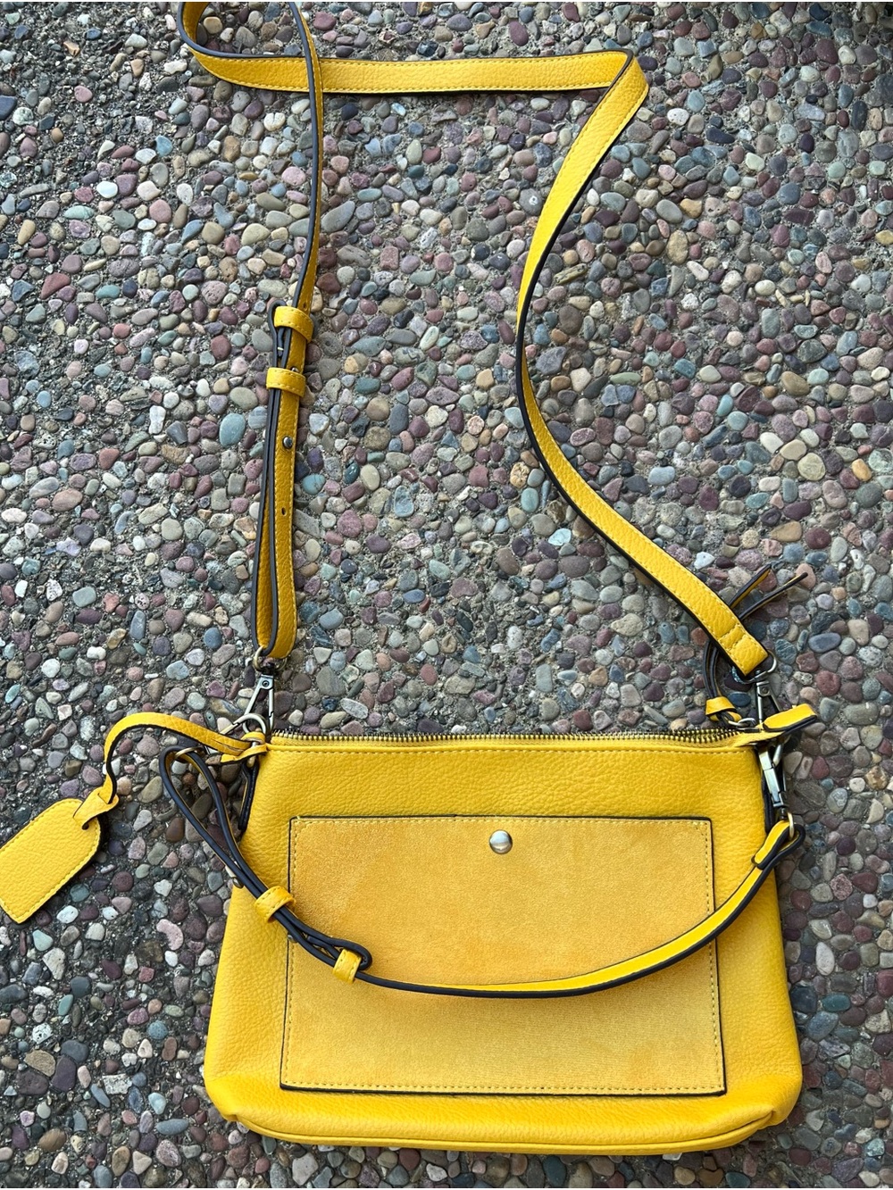 Malibu Skye handbag Yellow Leather Crossbody Bag